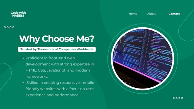 design responsive website as a front end developer