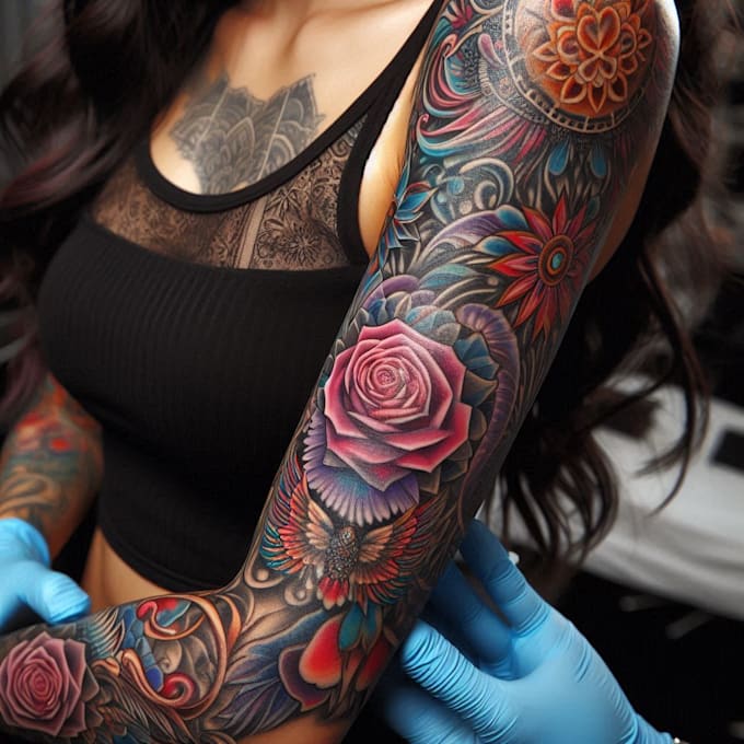 develop custom tattoo design, sketch