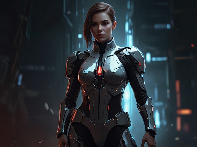 design stunning sci fi portrait art