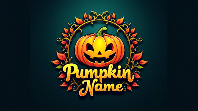 do make colorful halloween logo mascot smiling pumpkin mascot design