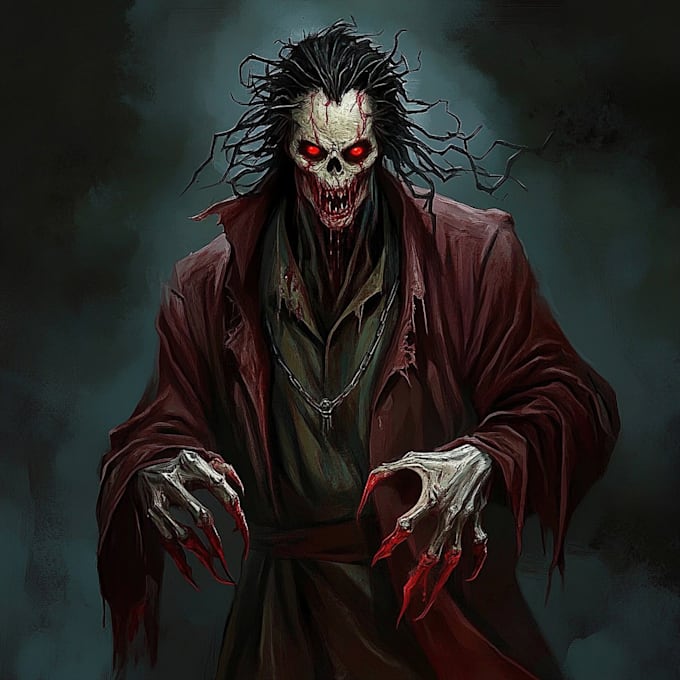 make fantasy horror character and monster art