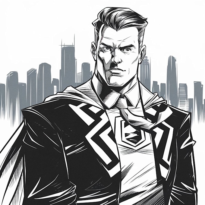 make super hero comic character sketch