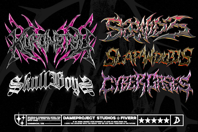 custom death metal, hardcore punk logo for your band