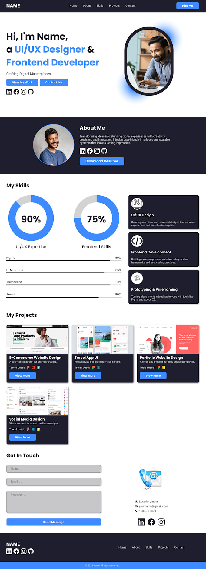 do professional UI UX design for modern portfolios