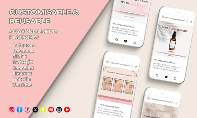 design post templates for instagram and social media