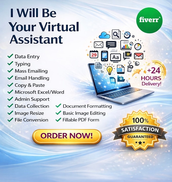 be your virtual assistant in english or german