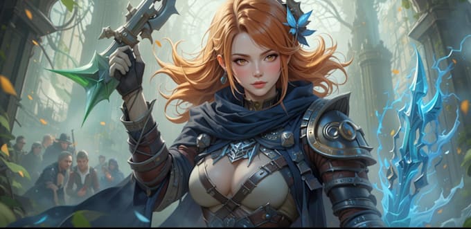 draw dnd character art, rpg illustration,