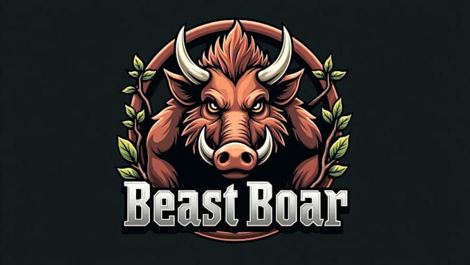 create custom beast boar logo with unlimited revisions