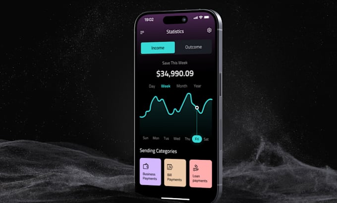 design a premium banking, crypto, or finance app UI