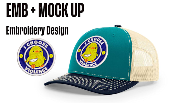 do a embroidery digitizing and a mock up