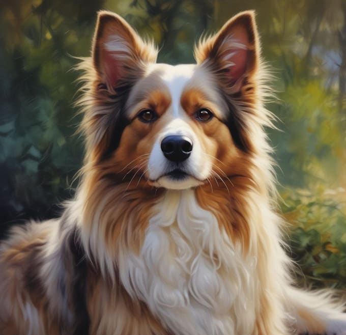 draw pet portrait into cartoon