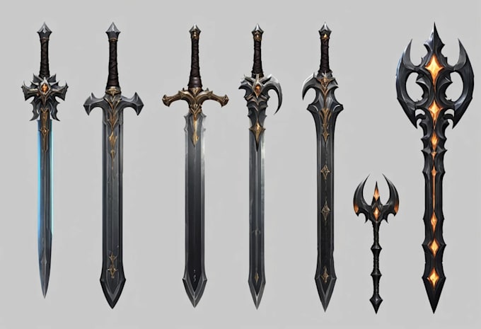 design fantasy weapons in any artstyle