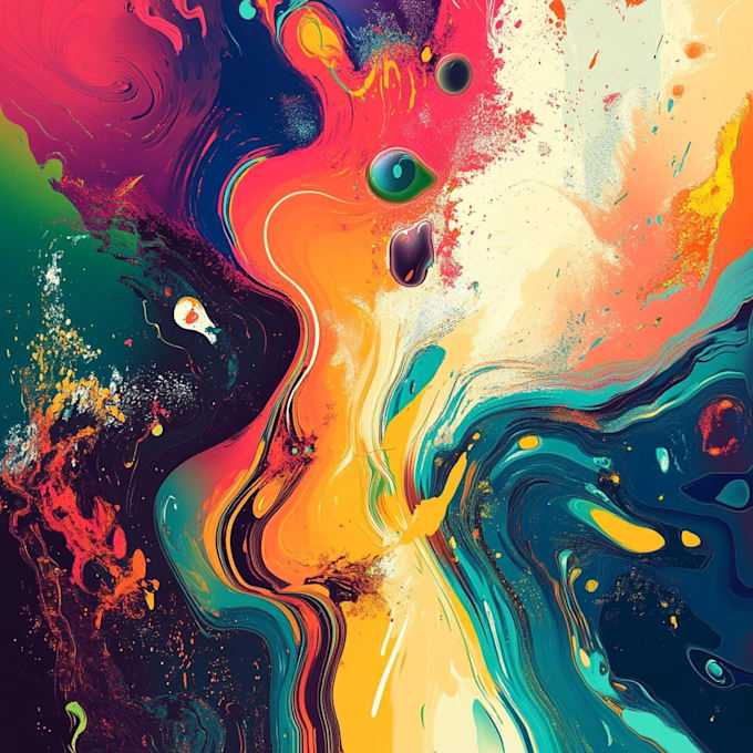 draw a digital abstract art illustration