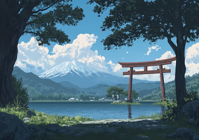 draw background anime art illustration for visual novel