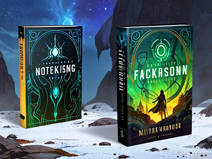 create professional fantasy book cover and sci fi book cover