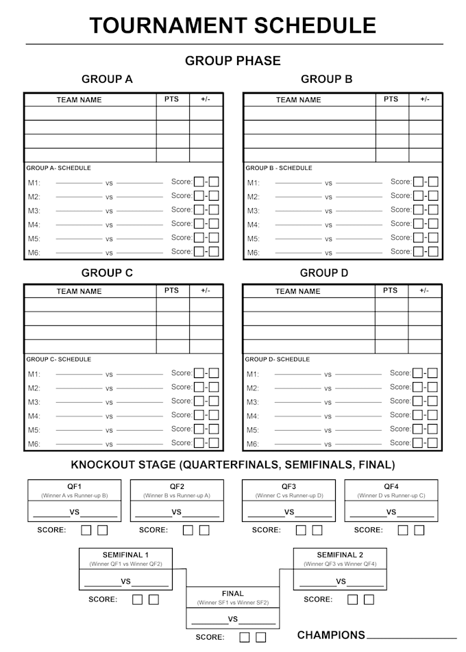 design custom event and tournament schedules editable in canva