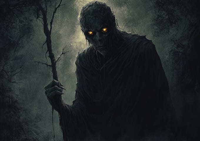 draw anything dark horror, and abstract