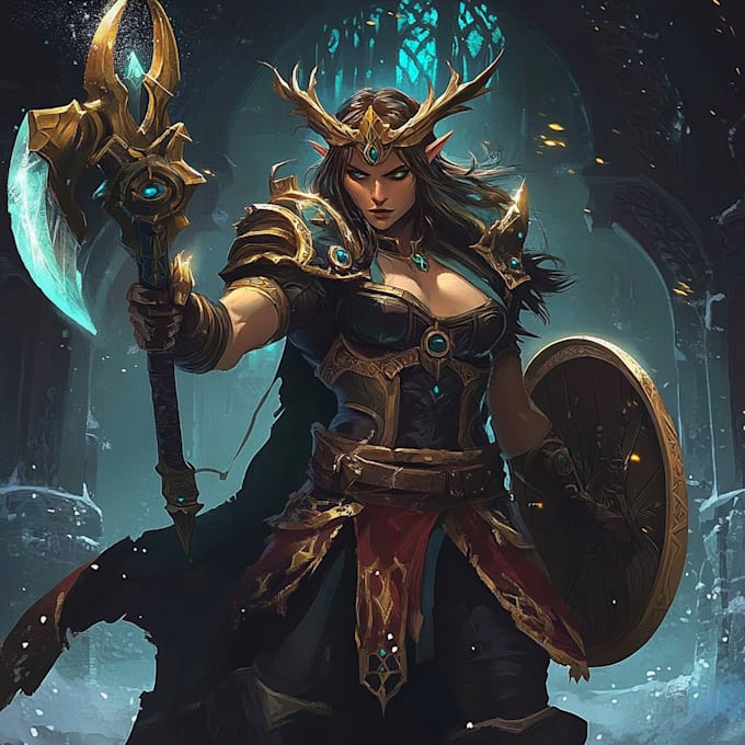 make a game character art or fantasy character illustration