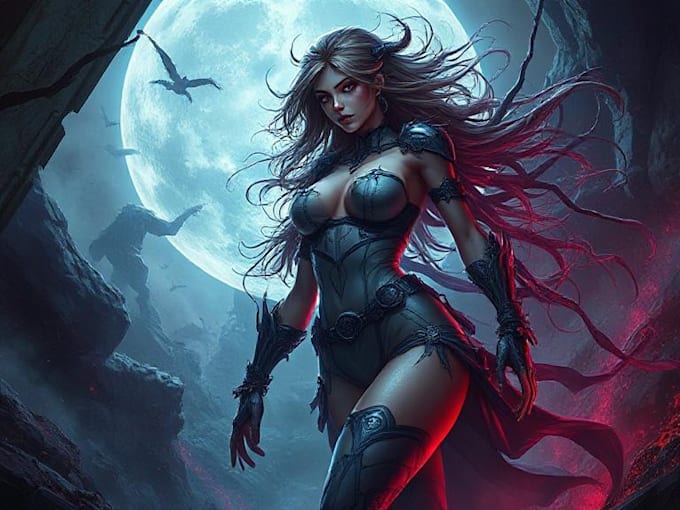 do sci fi horror and fantasy scene concept art illustrations