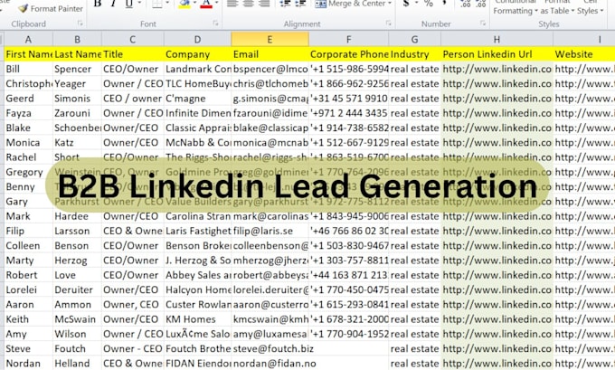 do linkedin leads, prospect list and b2b lead generation