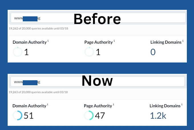 increase moz da domain authority 50 and 60 plus guranteed