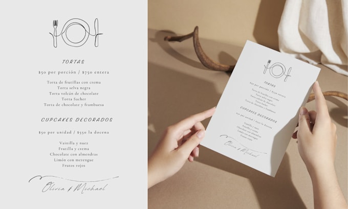 Design modern and minimalistic menus for your business by Iarabedoliner ...