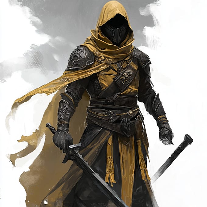 do a dnd character art and dnd character design