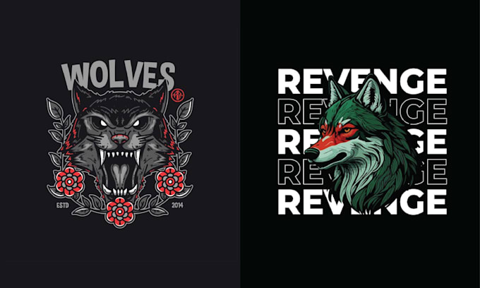 create high resolution wolf fox logo
