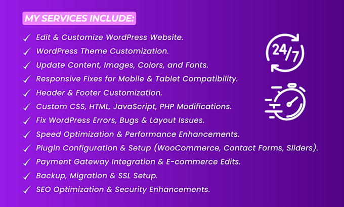 modify edit, rebuild customize wordpress website update and fix elementor issues