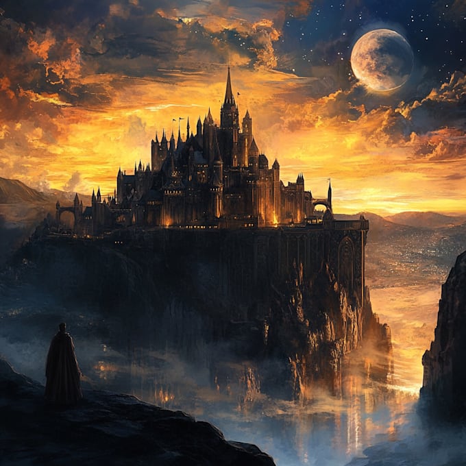 make an epic fantasy book cover