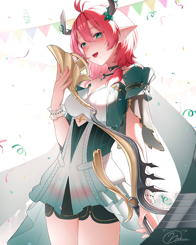 draw anime illustration for you