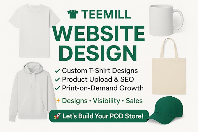 setup teemill store custom tshirt designs print on demand product upload SEO