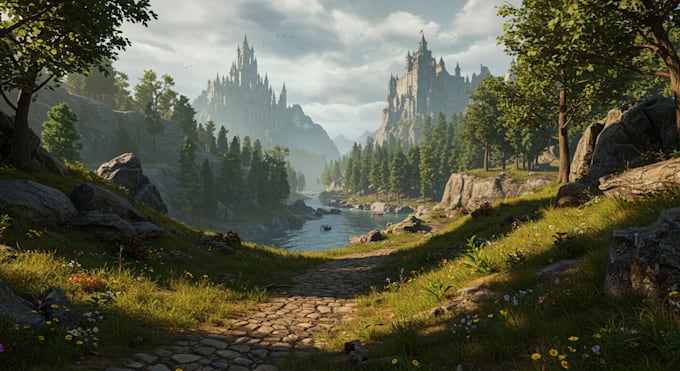 create 3d game environments for your unreal engine project