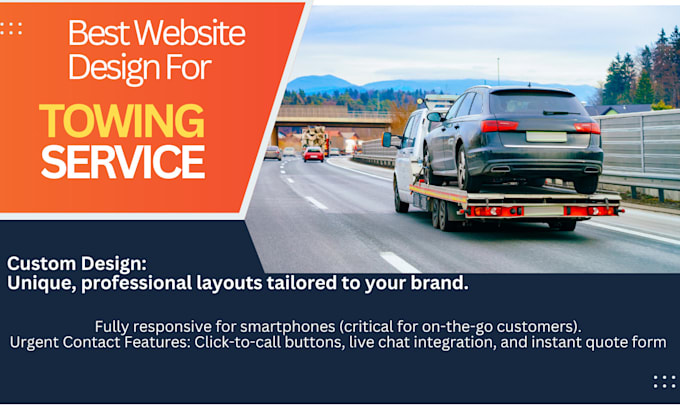 design best vehicle towing website for towing business