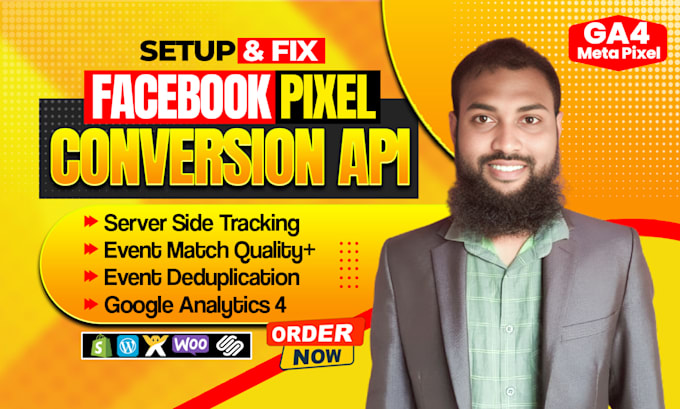 google analytics ga4 ecommerce tracking, facebook pixel, ads conversion tracking