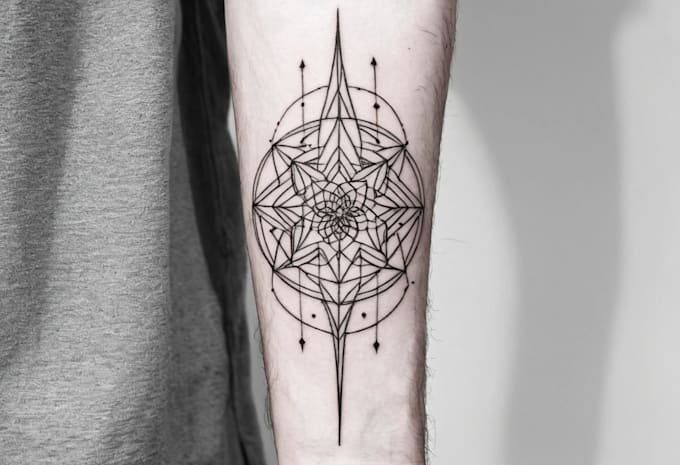 design a simple line art tattoo from your idea