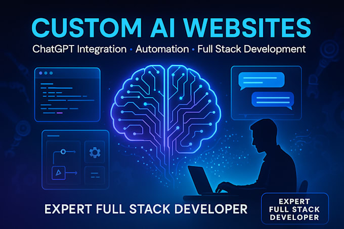 build custom ai website, chatgpt, automation as a full stack developer