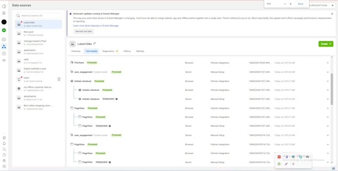 setup google analytics 4, ga4 ecommerce tracking and fb conversion API