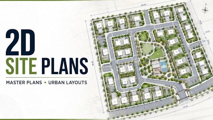 create 2d site plans, master plans and urban planning layouts