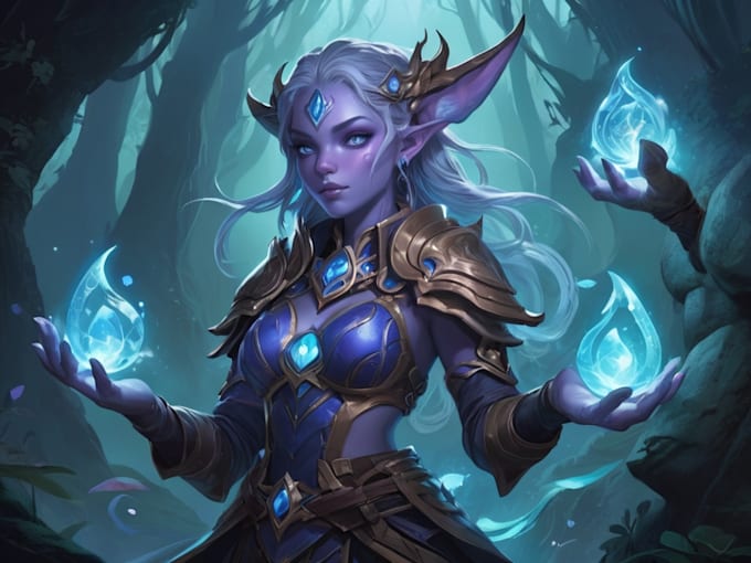draw a fantasy character ilustration