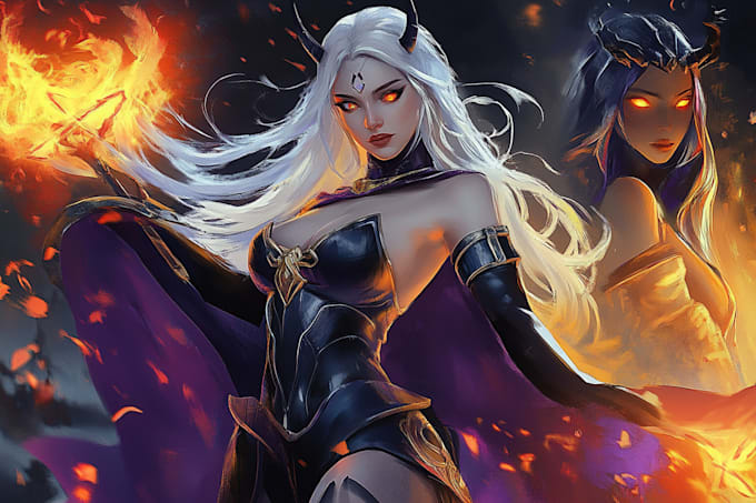 create character illustrations for your fantasy card game