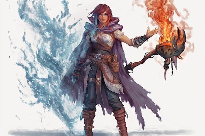 make a dnd art and d and d character for you