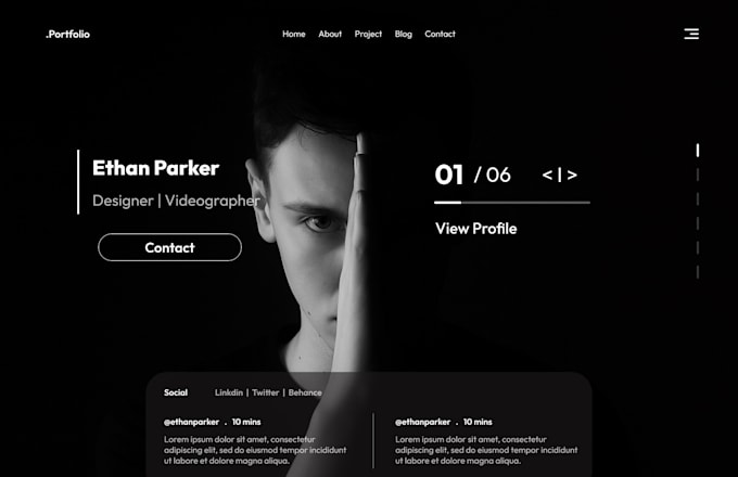 create a portfolio website that showcases responsive web design