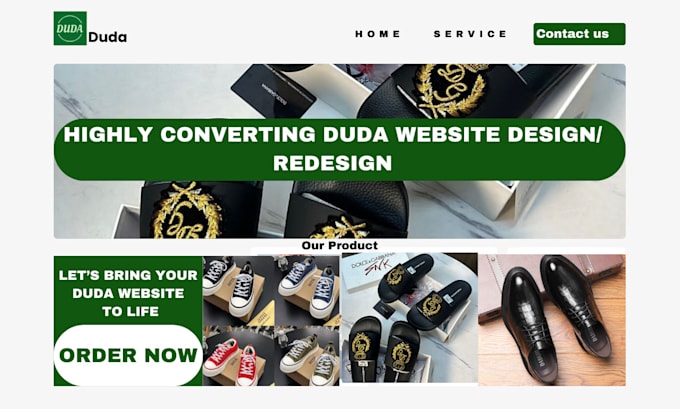 design a website using the duda website builder
