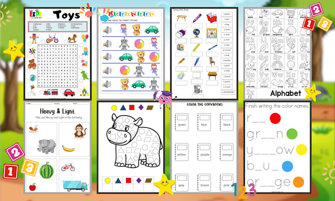 Design custom educational worksheets and activity books for kids by Aj ...