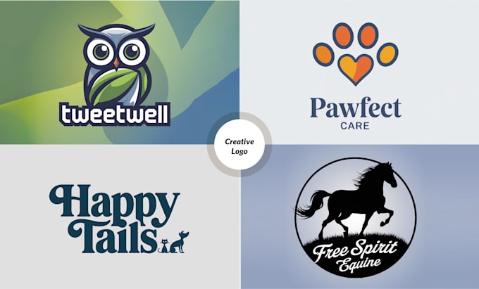 design creative dog, pet, cat, veterinary or animal logo