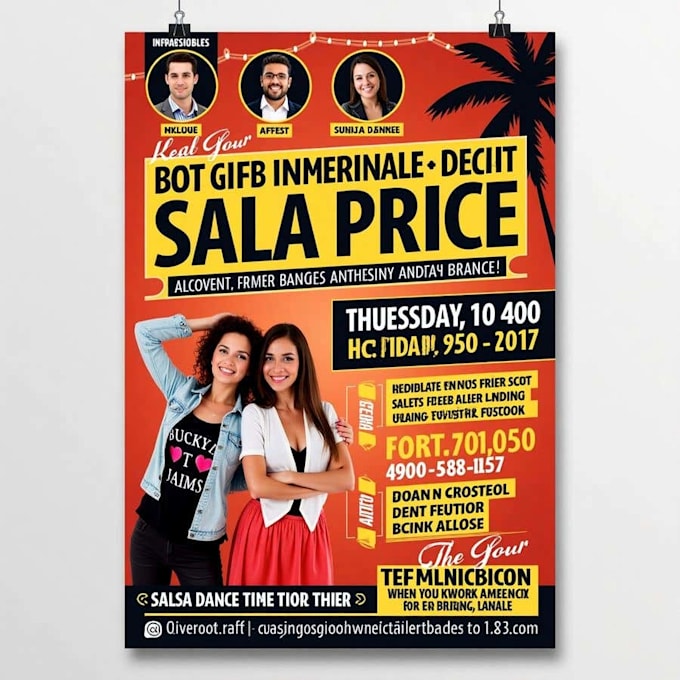 do outstanding salsa dance event flyer design