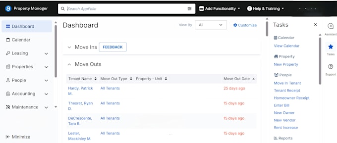 appfolio and buildium setup, cleanup and bank reconciliation