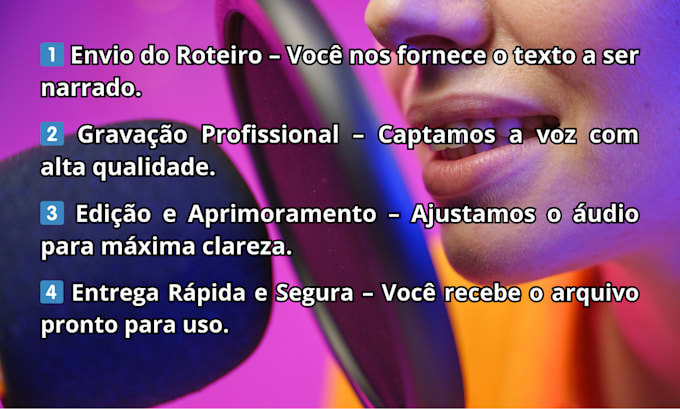 voz para vídeos, comerciais e audiobooks