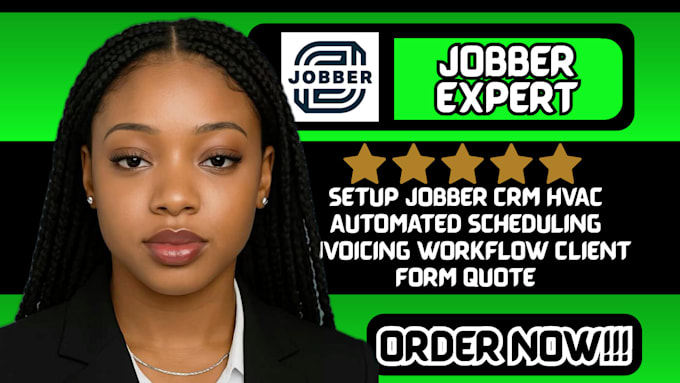 setup jobber CRM hvac automated scheduling invoicing workflow client form quote